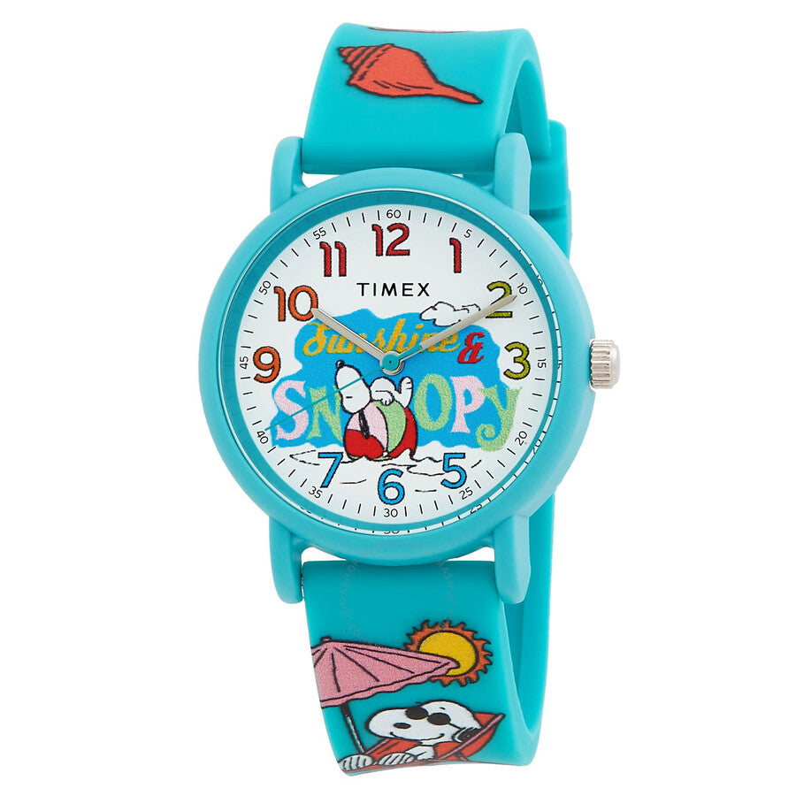 Timex x Peanuts Just Beachy Quartz White Dial Unisex Watch TW2V78500JT - Dawson Watches