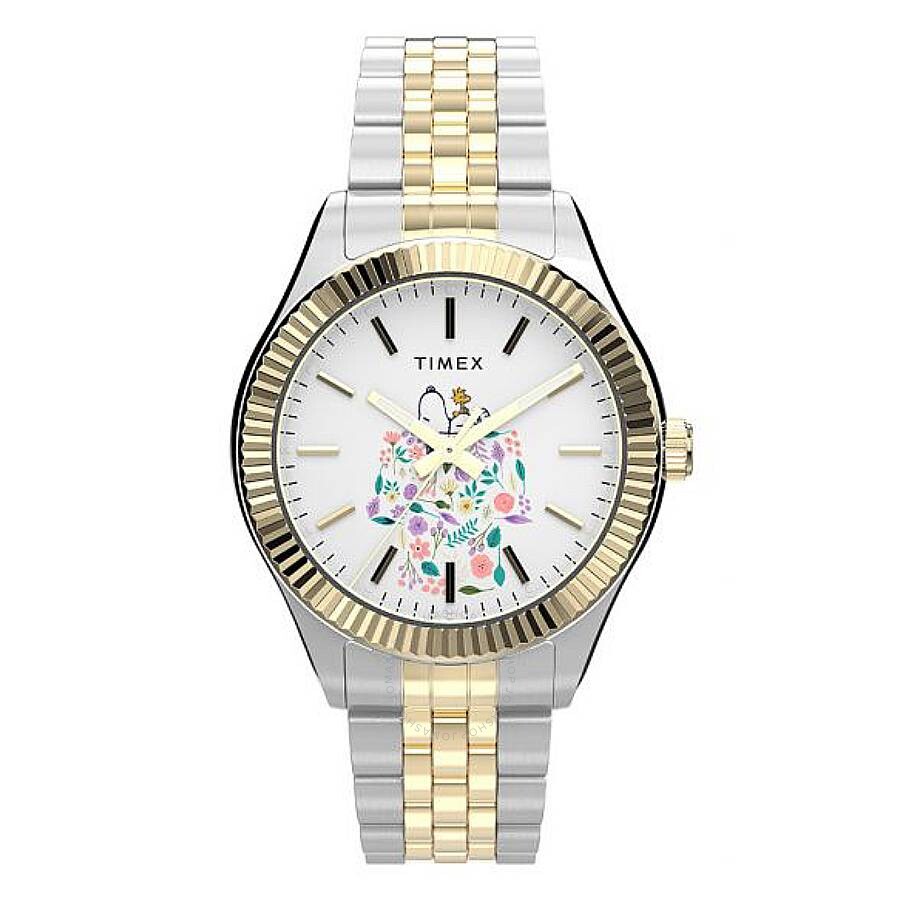 Timex X Peanuts Legacy In Bloom Quartz White Dial Ladies Watch TW2W95100VQ - Dawson Watches