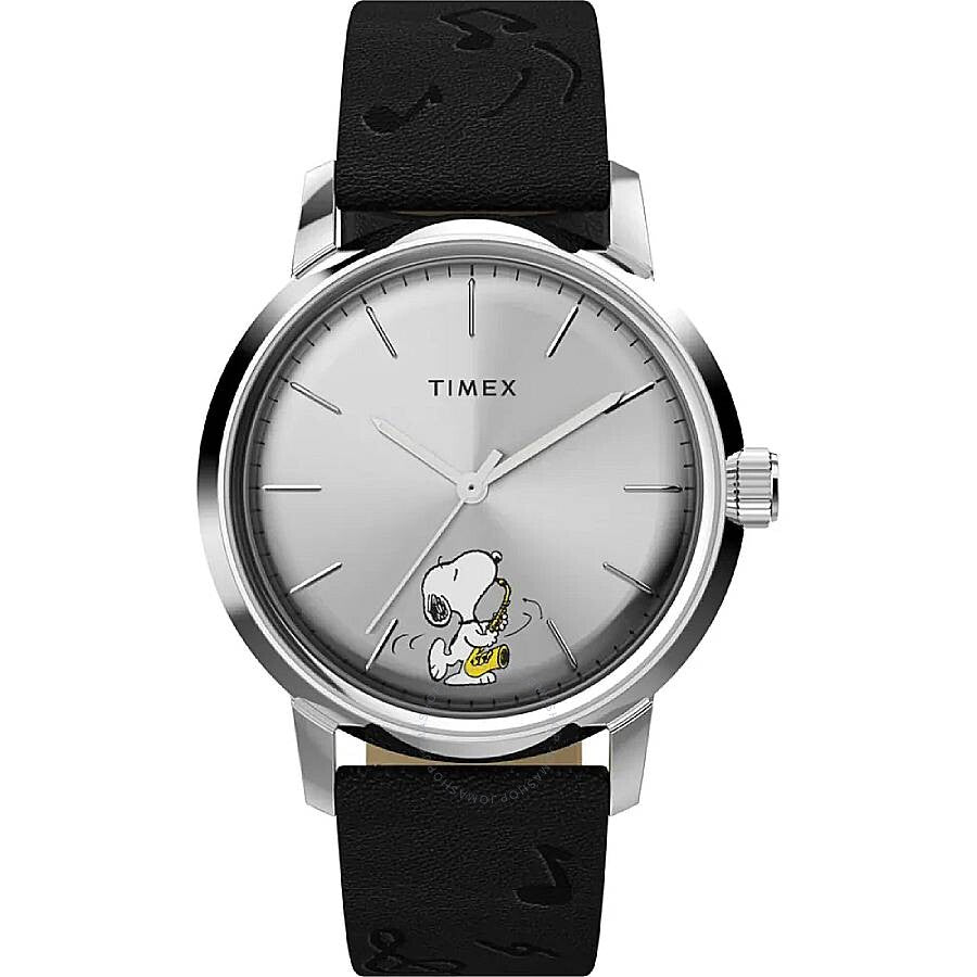 Timex X Peanuts Marlin Automatic Silver Dial Men's Watch TW2W68800 - Dawson Watches