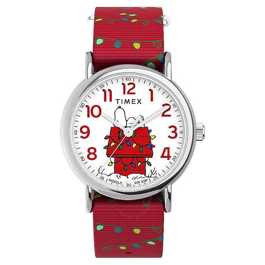 Timex X Peanuts Weekender Quartz White Dial Ladies Watch TW2W80800JT - Dawson Watches