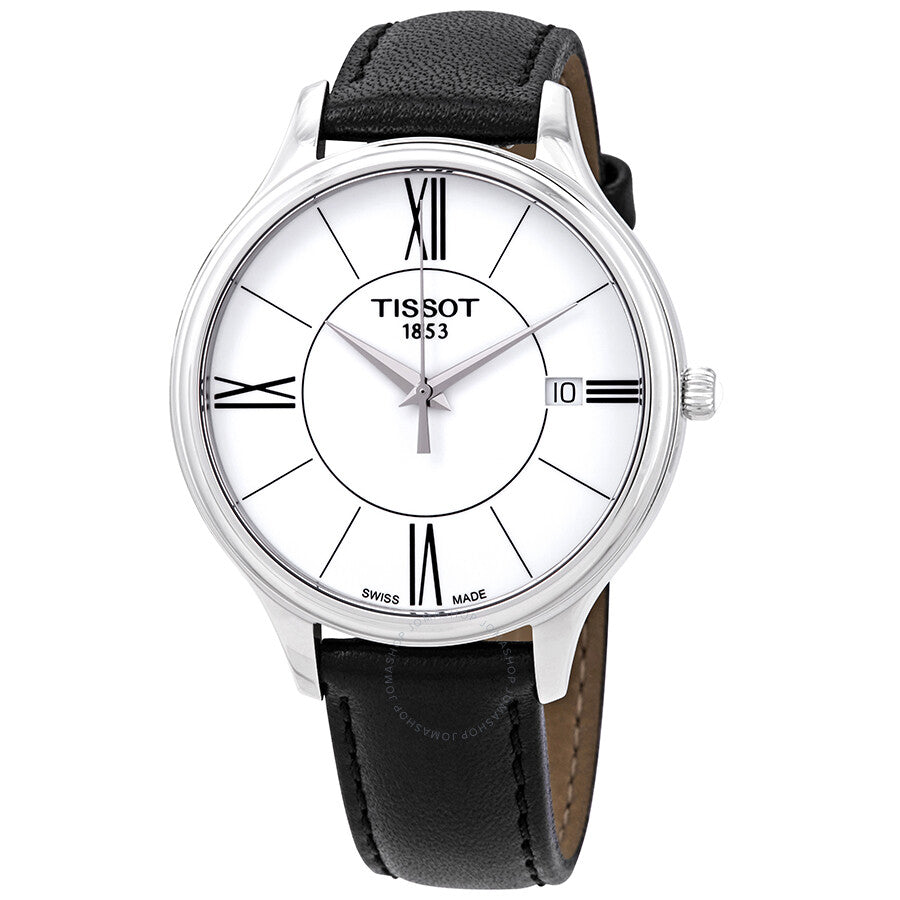 Tissot Bella Ora White Dial Black Leather Ladies Watch T1032101601800 - Dawson Watches