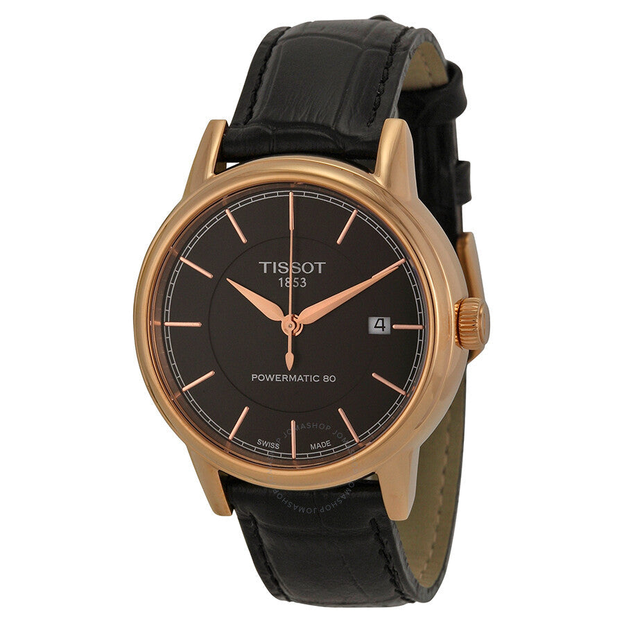 Tissot Carson Black Dial Rose Gold-plated Men's Watch T0854073606100 - Dawson Watches