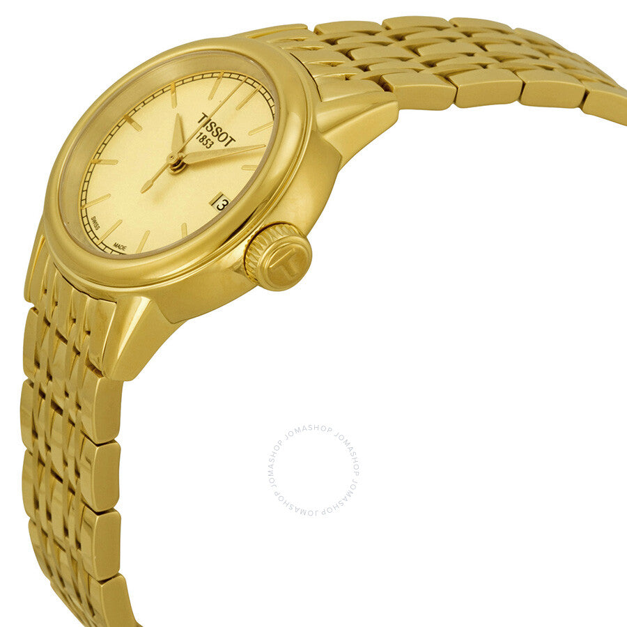 Tissot Carson Champagne Dial Yellow Gold PVD Ladies Watch T0852103302100 - Dawson Watches #2