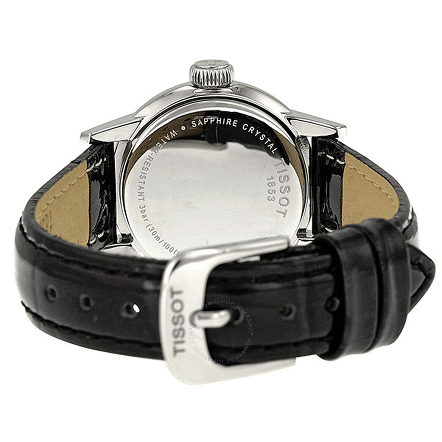Tissot Carson White Dial Black Leather Ladies Watch T0852101601200 - Dawson Watches #3