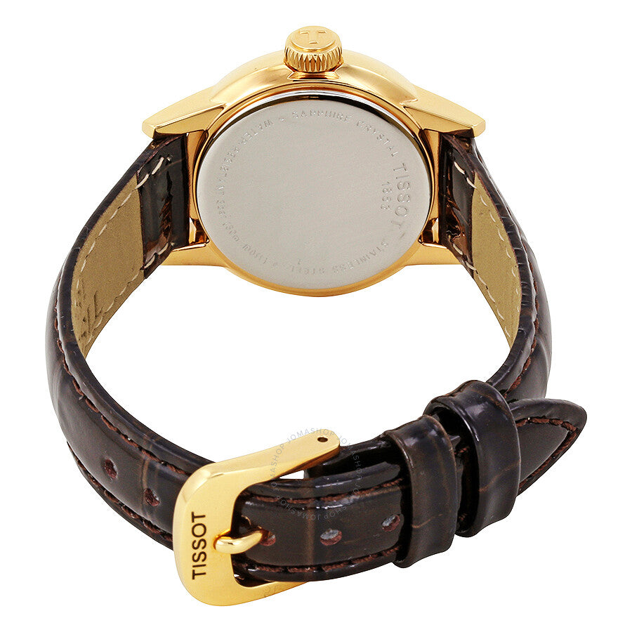 Tissot Carson White Dial Brown Leather Ladies Watch T0852103601200 - Dawson Watches #3