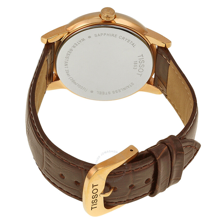 Tissot Carson White Dial Brown Leather Men's Watch T0854103601200 - Dawson Watches #3