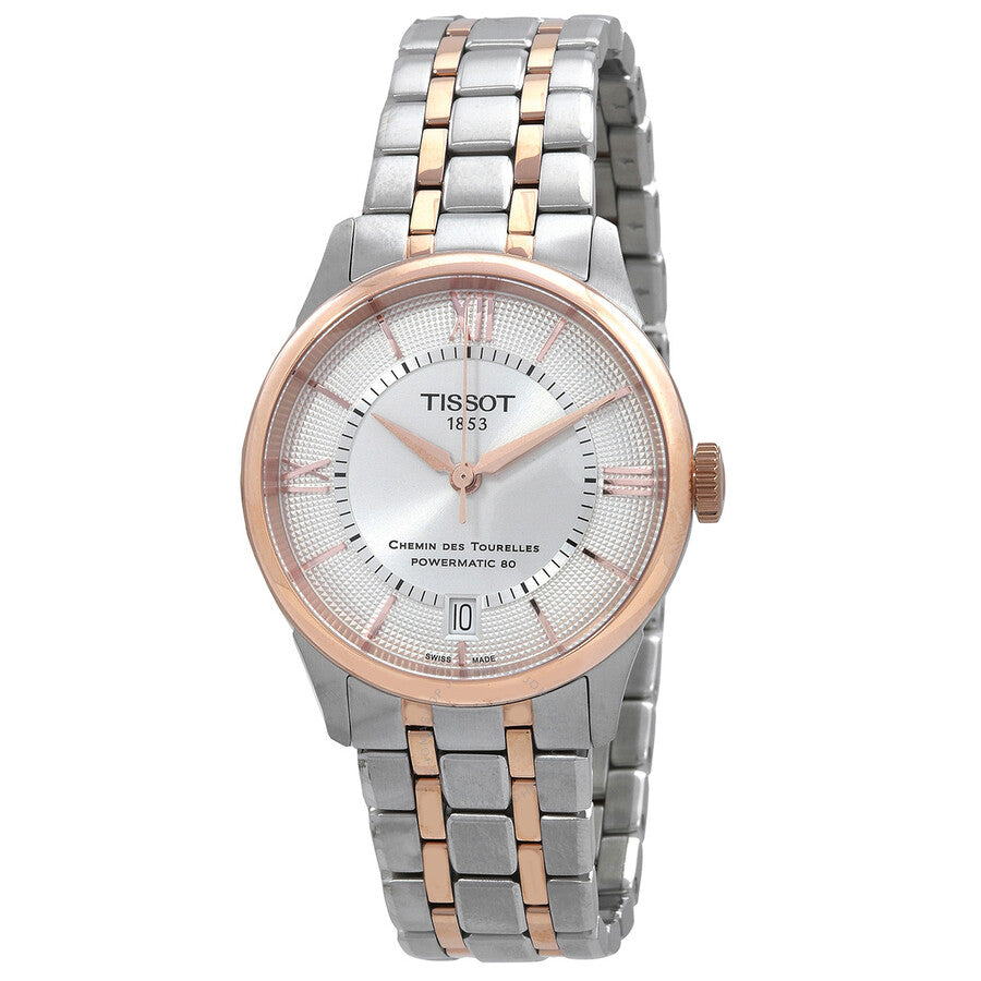 Tissot Chemin Des Tourelles Automatic Silver Dial Two-Tone Ladies Watch T1392072203800 - Dawson Watches