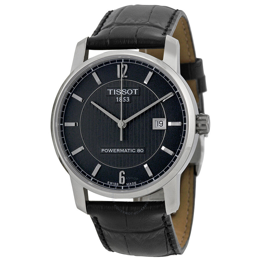 Tissot Classic Titanium Powermatic 80 Black Dial Men's Watch T0874074605700 - Dawson Watches