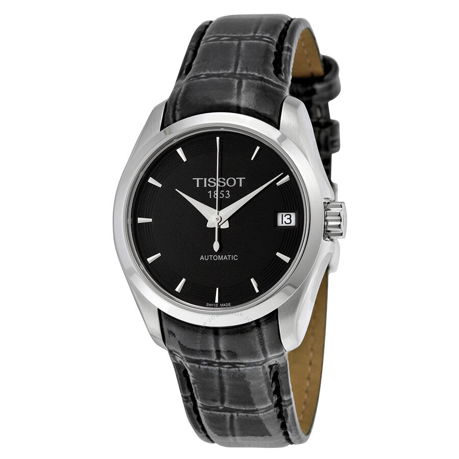 Tissot Couturier Automatic Black Dial Ladies Watch T0352071605100 - Dawson Watches