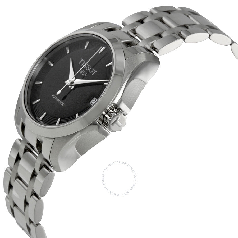 Tissot Couturier Automatic Black Dial Stainless Steel Ladies Watch T0352071105100 - Dawson Watches #2