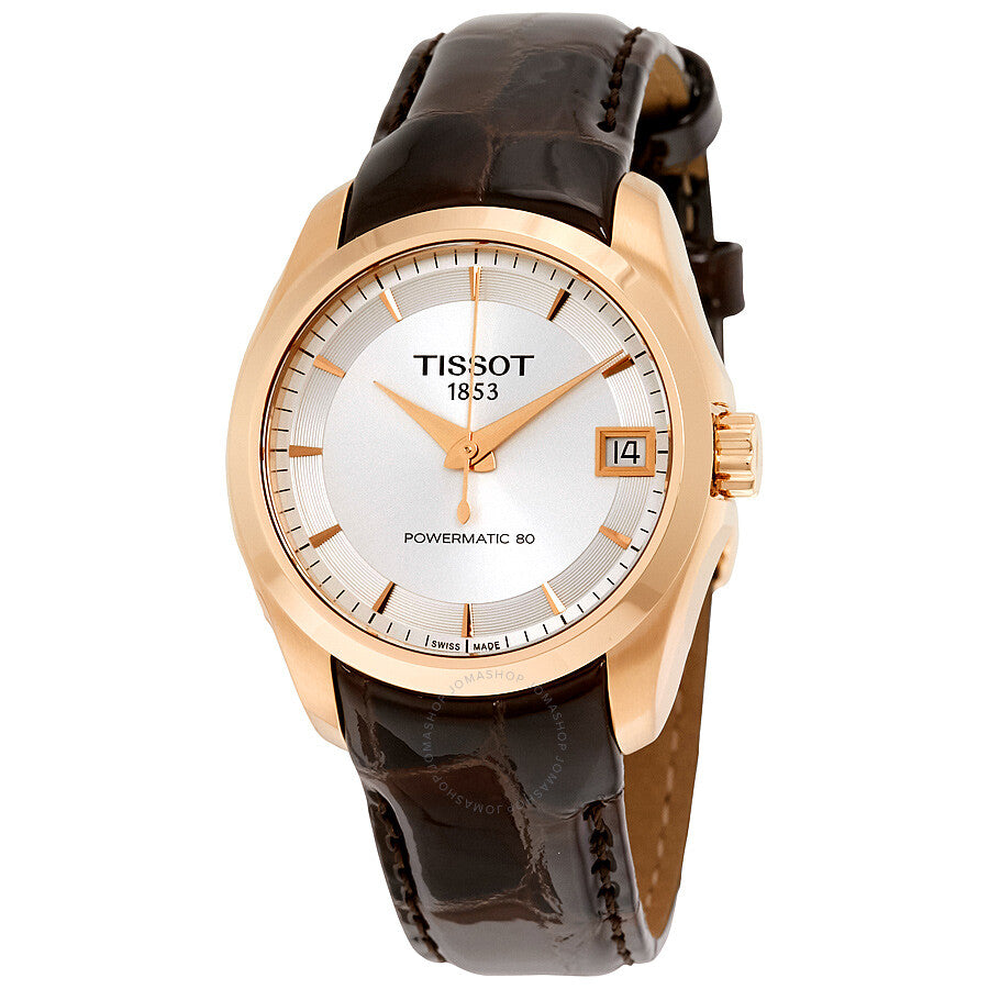 Tissot Couturier Automatic Silver Dial Ladies Watch T0352073603100 - Dawson Watches
