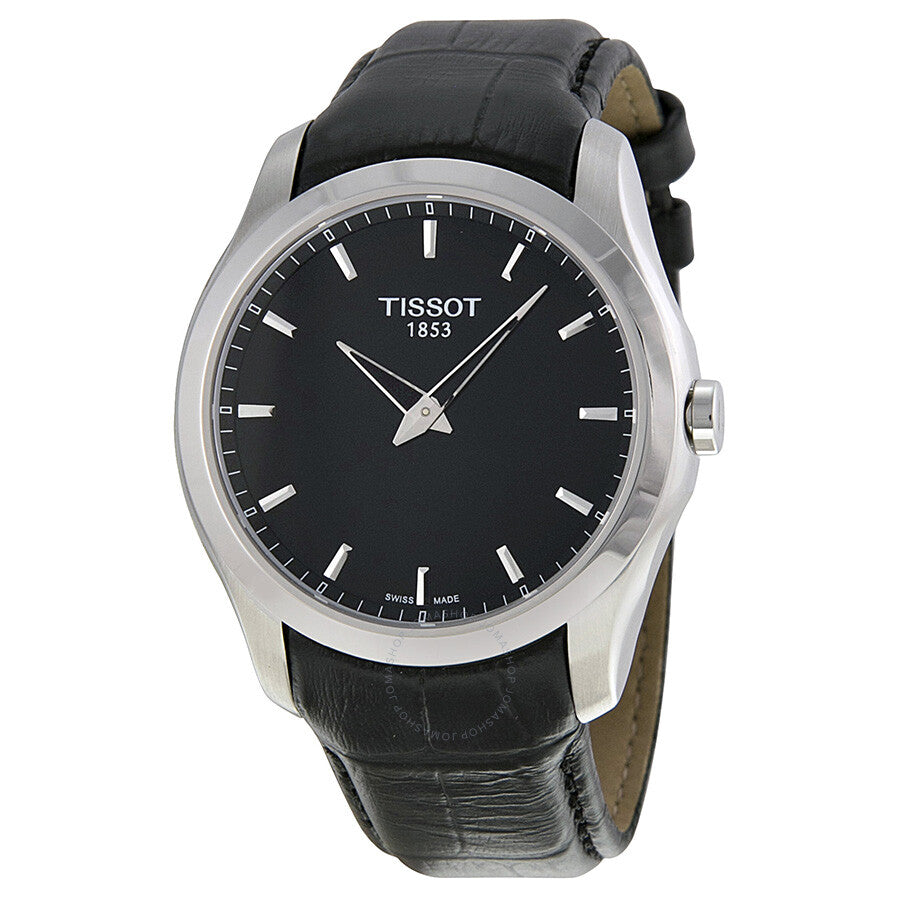 Tissot Couturier Black Dial Black Leather Men's Analog-Digital Watch T035.446.16.051.00 - Dawson Watches