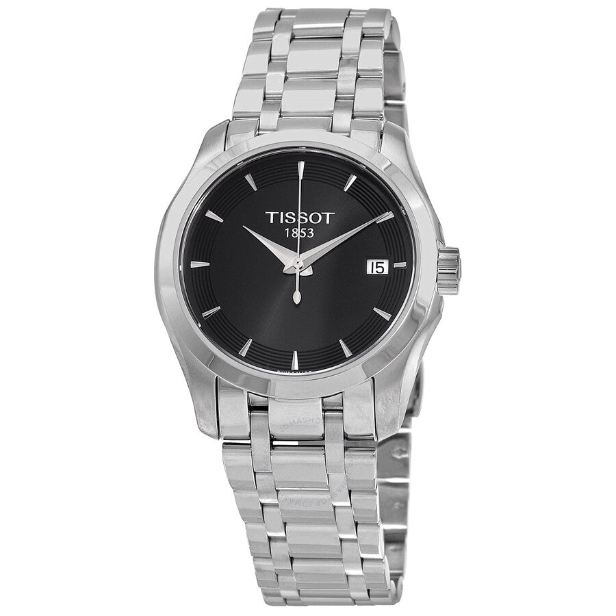 Tissot Couturier Quartz Black Dial Ladies Watch T035.210.11.051.01 - Dawson Watches