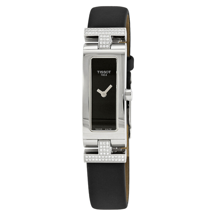 Tissot Equi-T Black Dial Ladies Diamond Watch T58.1.325.50 - Dawson Watches