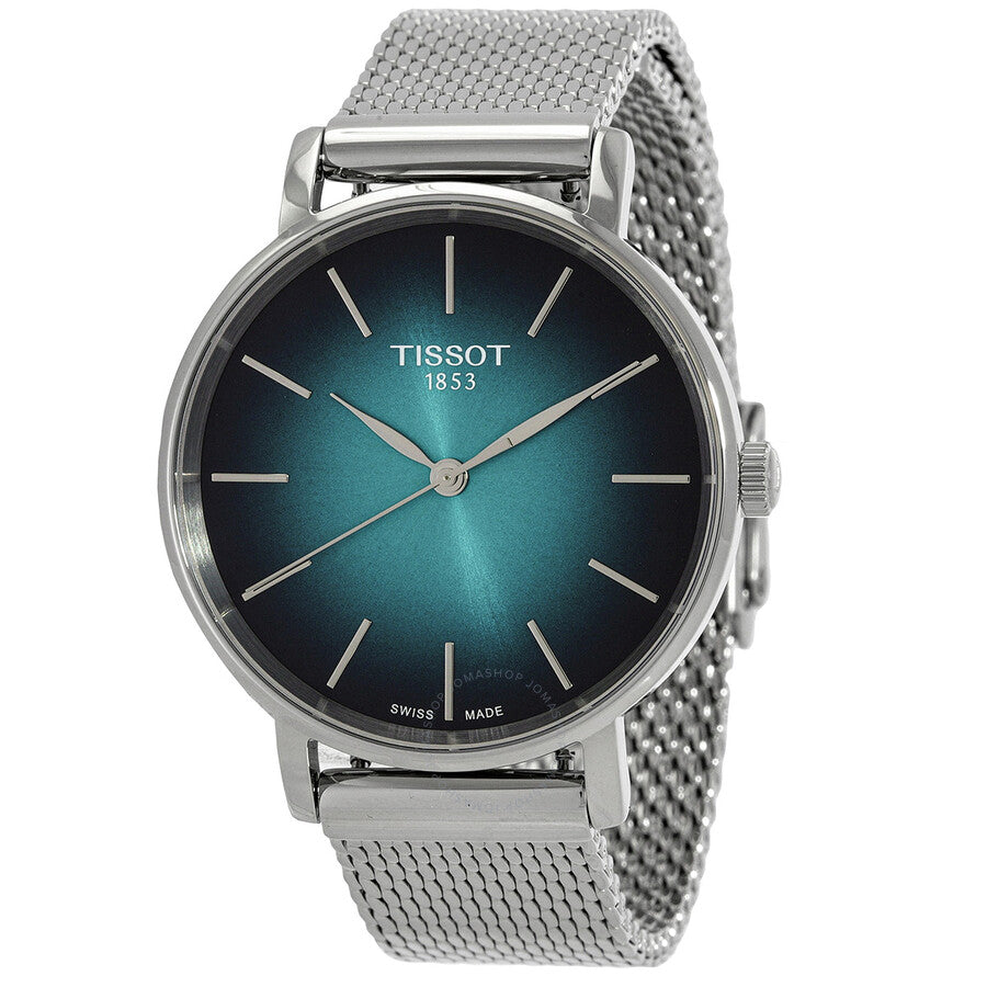 Tissot Everytime Quartz Graded Green-Black Dial Ladies Watch T1432101109100 - Dawson Watches
