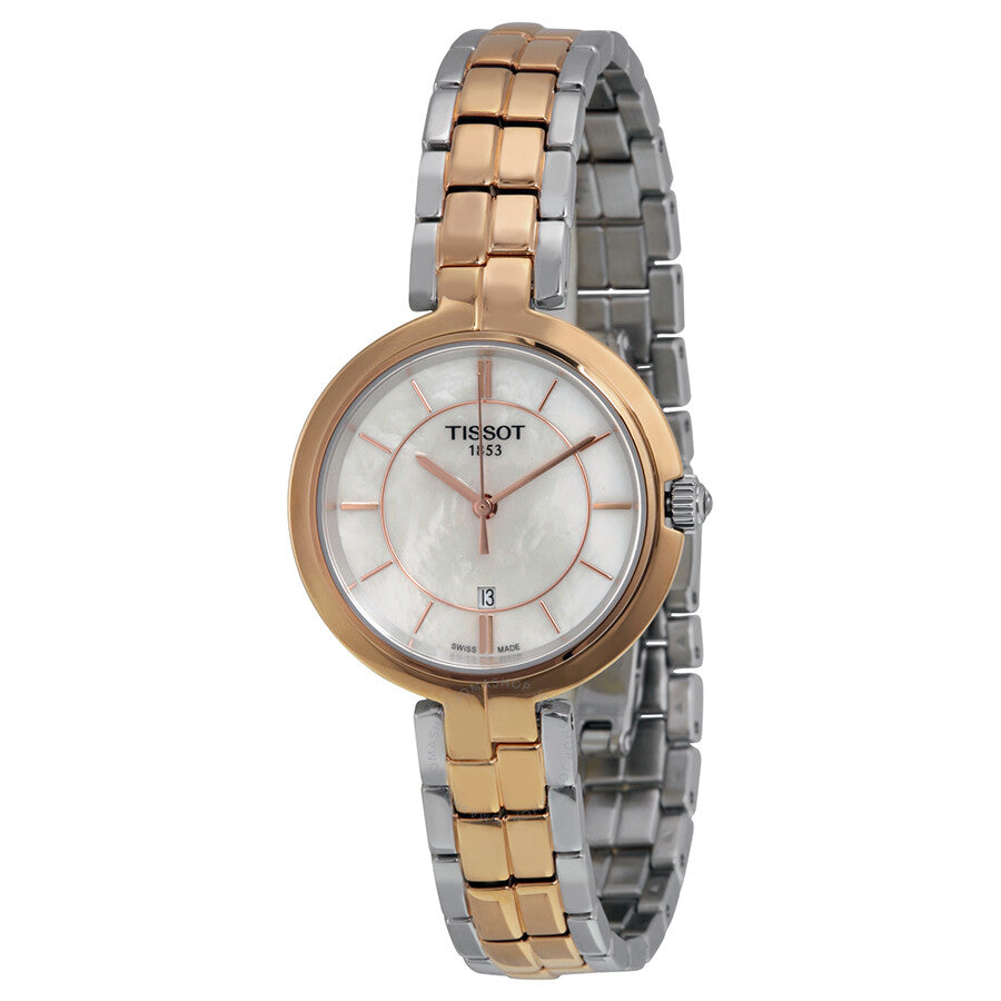 Tissot Flamingo Mother of Pearl Dial Ladies Watch T0942102211100. - Dawson Watches