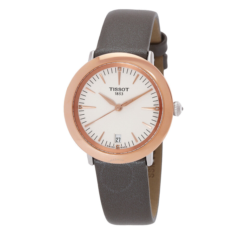 Tissot Glendora Quartz Diamond Cream Opalin Dial Ladies Watch T929.210.46.266.00 - Dawson Watches