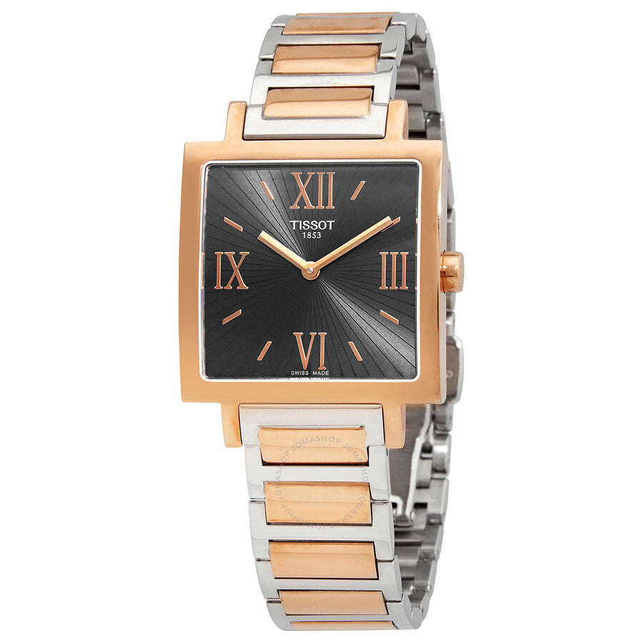 Tissot Happy Chic Quartz Black Dial Two-tone Ladies Watch T034.309.32.068.00 - Dawson Watches