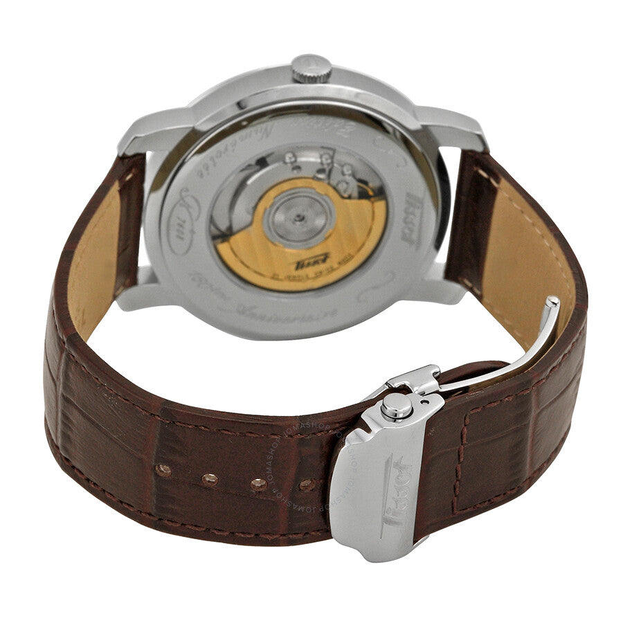 Tissot Heritage Navigator Silver Dial Brown Leather Men's Watch T0786411603700 - The Watches Men & Co #3