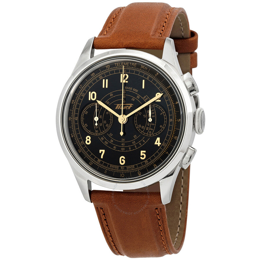 Tissot Heritage Telemeter Chronograph Automatic Black Dial Men's Watch T1424621605200 - Dawson Watches