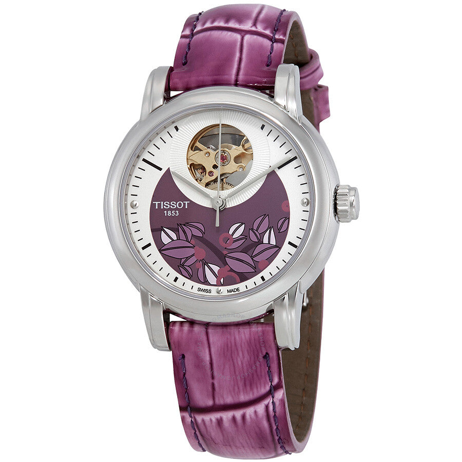 Tissot Lady Heart Purple Leather Automatic Watch T050.207.16.031.00 - Dawson Watches