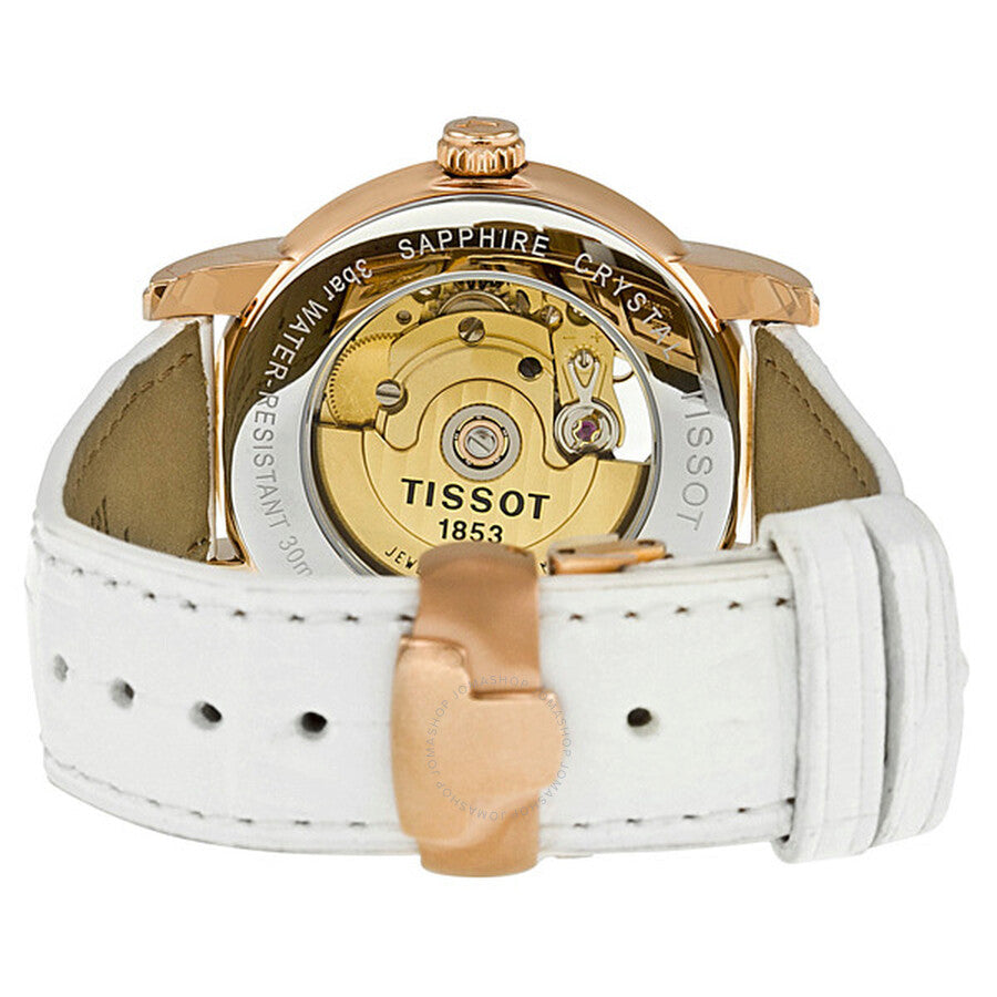 Tissot Lady Heart White Dial Automatic White Leather Ladies Watch T0502073601700 - Dawson Watches #3