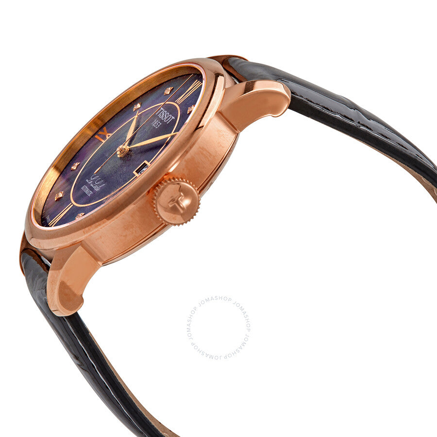 Tissot Le Locle Automatic Black Mother of Pearl Diamond Dial Men's Watch T41642396 - Dawson Watches #2