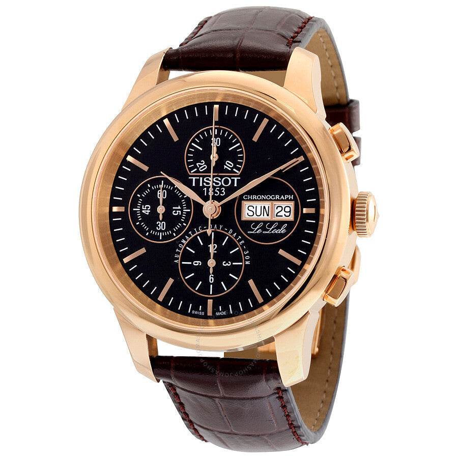 Tissot Le Locle Automatic Chronograph Black Dial Men's Watch T41.5.317.51 - Dawson Watches