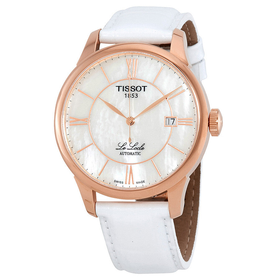 Tissot Le Locle Automatic White Mother of Pearl Dial Ladies Watch T41.6.453.83 - Dawson Watches