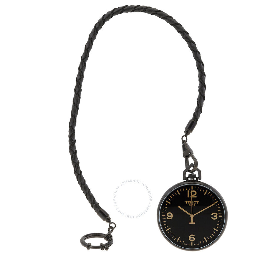Tissot Lepine Quartz Black Dial Unisex Pocket Watch T863.409.99.057.01 - Dawson Watches