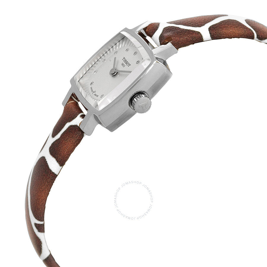 Tissot Lovely Giraffe Quartz Diamond Silver Dial Ladies Watch T058.109.17.036.00 - The Watches Men & Co #2