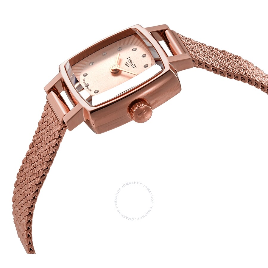Tissot Lovely Square Diamond Rose Dial Ladies Watch T058.109.33.456.00 - Dawson Watches #2