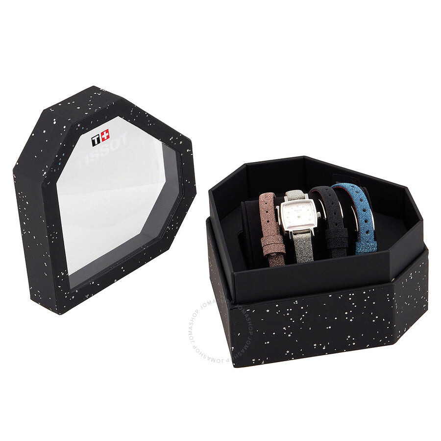 Tissot Lovely Square Festive Kit Quartz Diamond Silver Dial Ladies Watch T0581091703602 - Dawson Watches #4