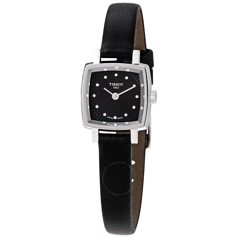 Tissot Lovely Square Quartz Diamond Black Dial Ladies Watch T058.109.16.056.00 - Dawson Watches