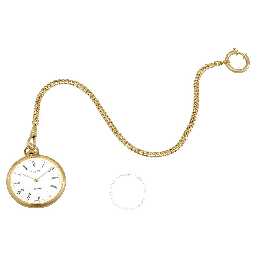 Tissot T-Pocket Lepine Quartz White Dial Unisex Pocket Watch T82.4.553.13 - Dawson Watches