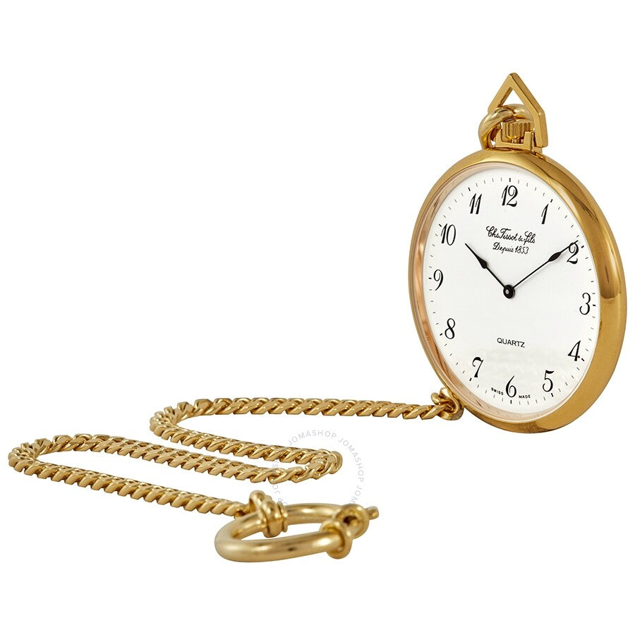 Tissot Quartz White Dial Unisex Pocket Watch T82.4.554.12 - Dawson Watches #2