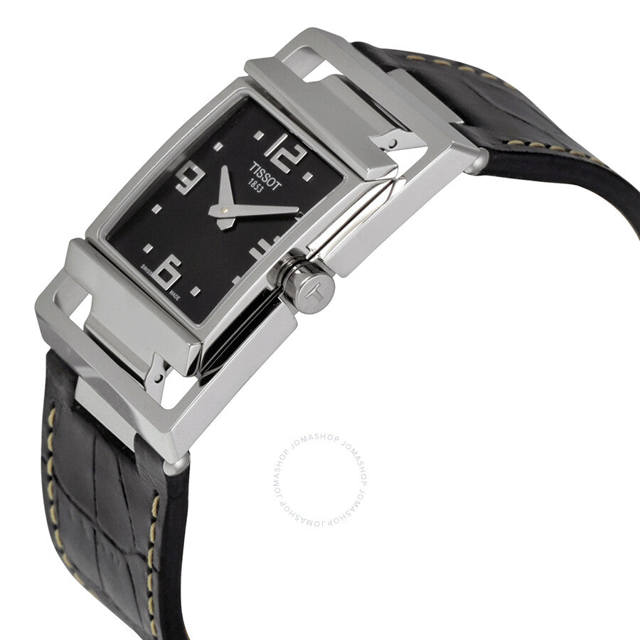 Tissot My-T Open Black Dial Black Leather Ladies Watch T032.309.16.057.00 - Dawson Watches #2