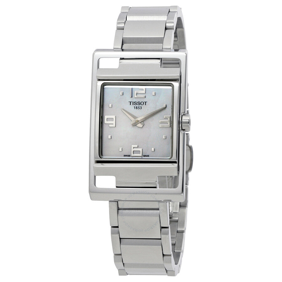 Tissot My-T Open Steel Mother of Pearl Dial Ladies Watch T032.309.11.117.00 - Dawson Watches