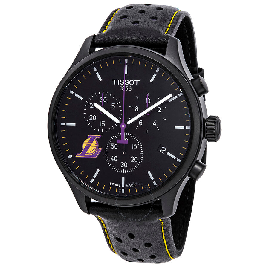 Tissot NBA Teams Special Los Angeles Lakers Chronograph Black Dial Men's Watch T116.617.36.051.03 - Dawson Watches