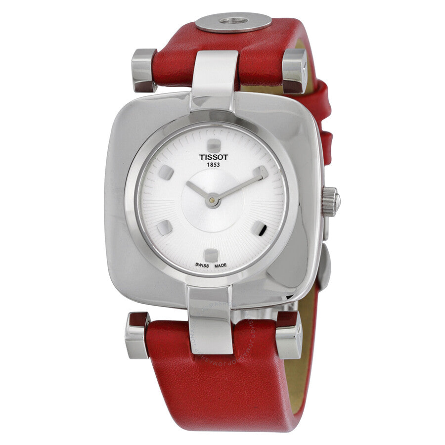 Tissot Odaci-T Silver Dial Pink Leather Ladies Watch T020.309.16.031.02 - Dawson Watches