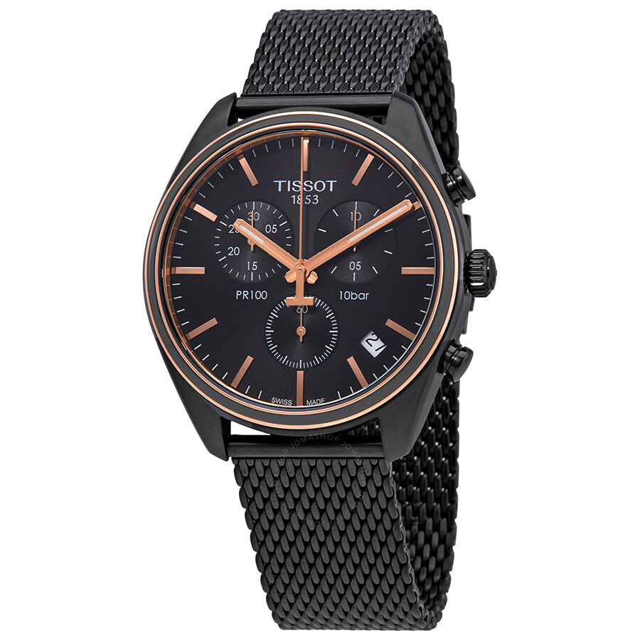 Tissot PR 100 Chronograph Black Dial Men's Watch T101.417.23.061.00 - Dawson Watches