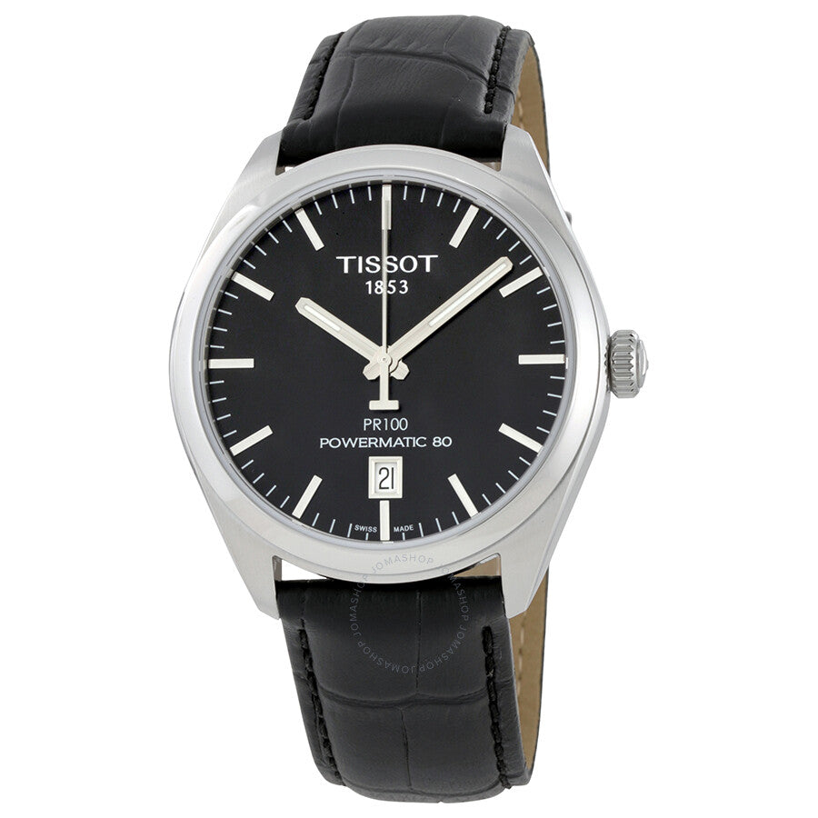 Tissot PR 100 Powermatic 80 Black Dial Men's Watch T101.407.16.051.00 - Dawson Watches