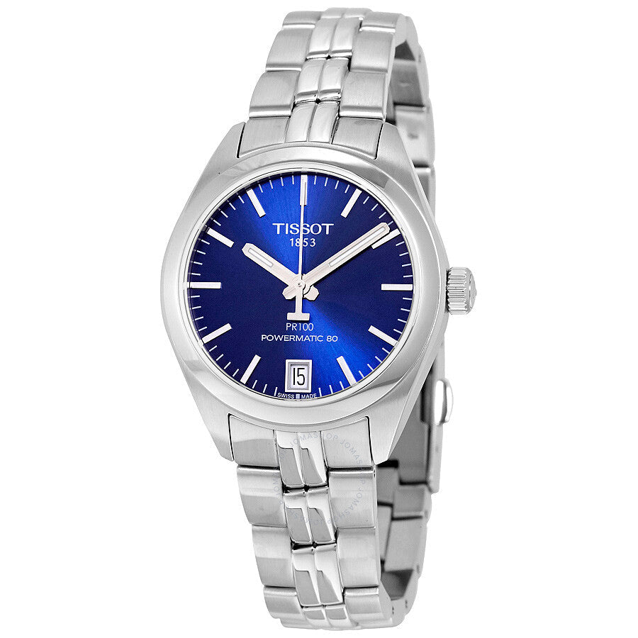 Tissot PR 100 Automatic Blue Dial Ladies Watch T101.207.11.041.00 - Dawson Watches
