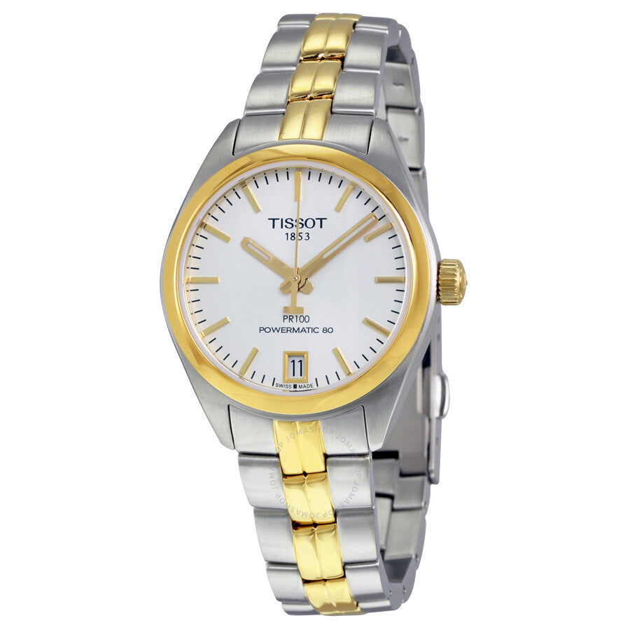 Tissot PR 100 Powermatic Silver Dial Ladies Watch T101.207.22.031.00 - Dawson Watches