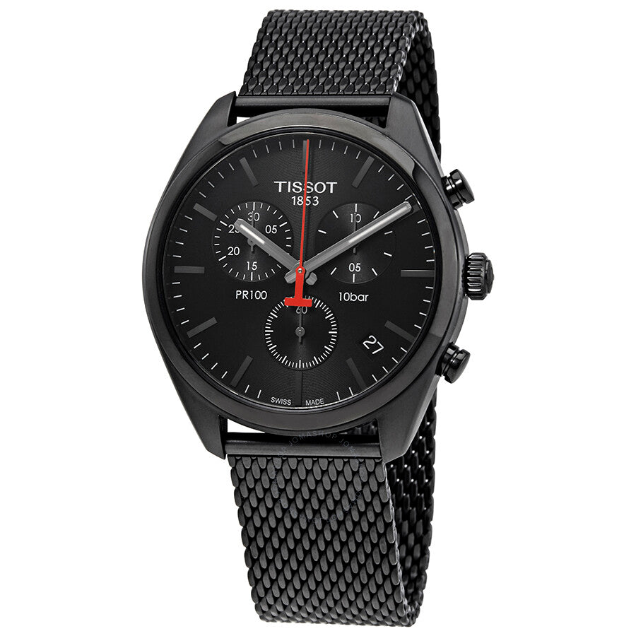 Tissot PR 100 Chronograph Black Dial Men's Watch T101.417.33.051.00 - Dawson Watches