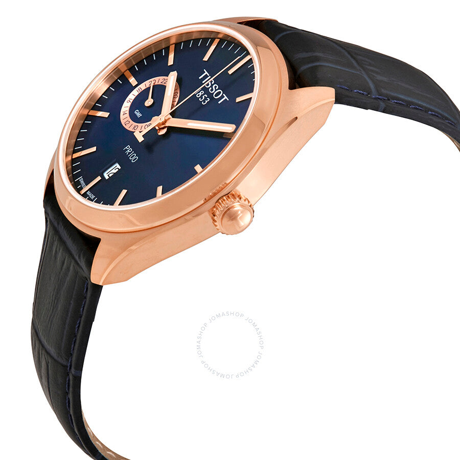 Tissot PR 100 Blue Dial Men's Blue Leather Watch T101.452.36.041.00 - Dawson Watches #2