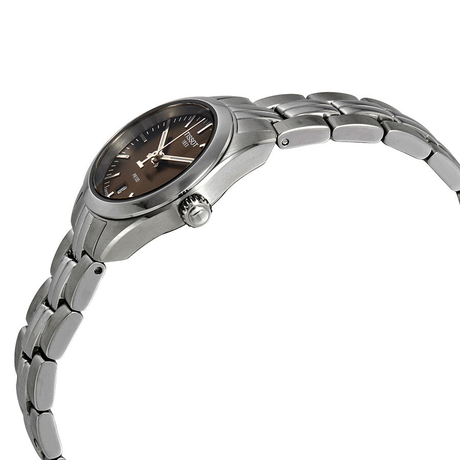 Tissot PR 100 Brown Dial Stainless Steel Ladies Watch T1010101106100 - Dawson Watches #2