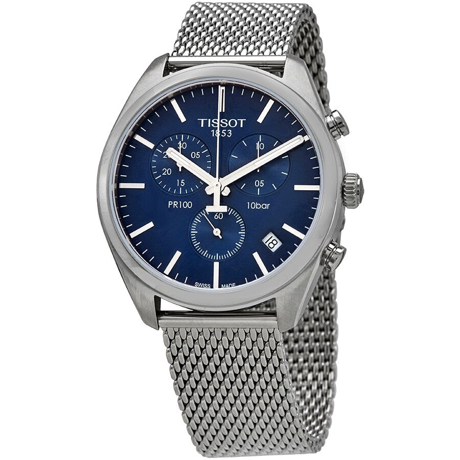 Tissot PR 100 Chronograph Quartz Blue Dial Men's Watch T101.417.11.041.00 - Dawson Watches