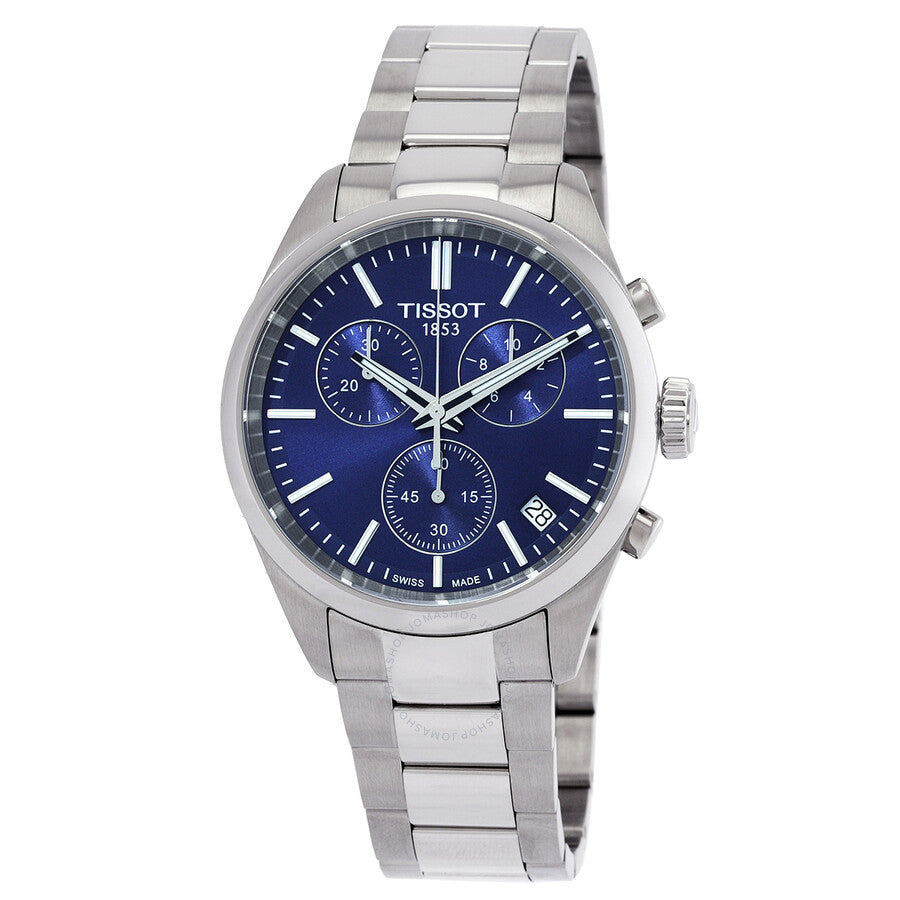 Tissot PR 100 Chronograph Quartz Blue Dial Men's Watch T1504171104100 - Dawson Watches