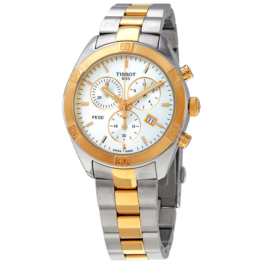 Tissot PR 100 Chronograph Quartz Silver Dial Ladies Watch T101.917.22.031.00 - Dawson Watches